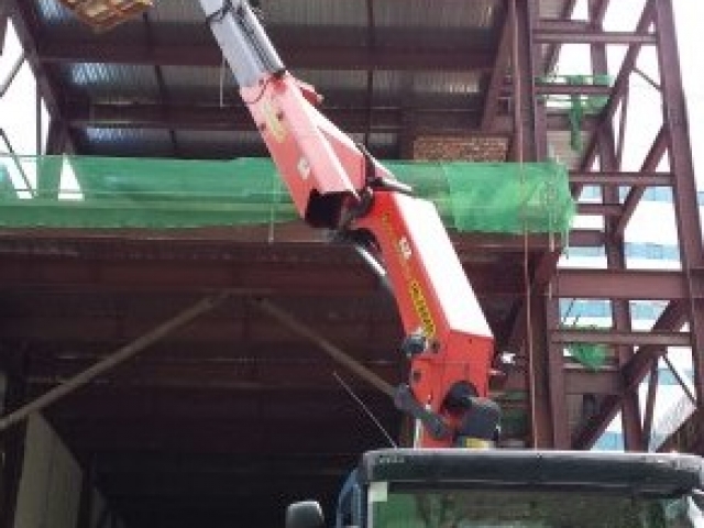 Lorry Crane at Construction Site